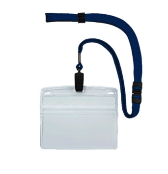 オープン工業 吊り下げ名札クリップ式ソフトヨコ特大 青 10個