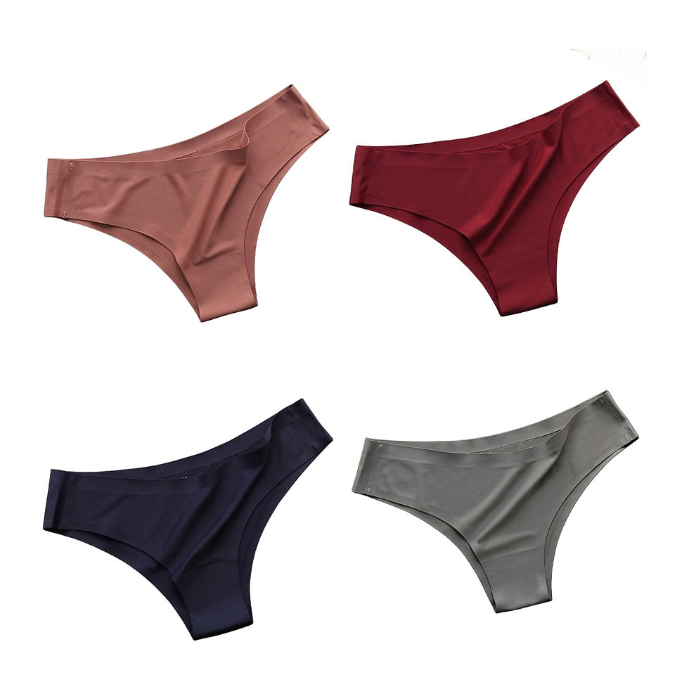 Miniatura: 4PCS/Set Seamless Panties Women Sexy Underwear Ice Silk Underpants Low Waist G-s