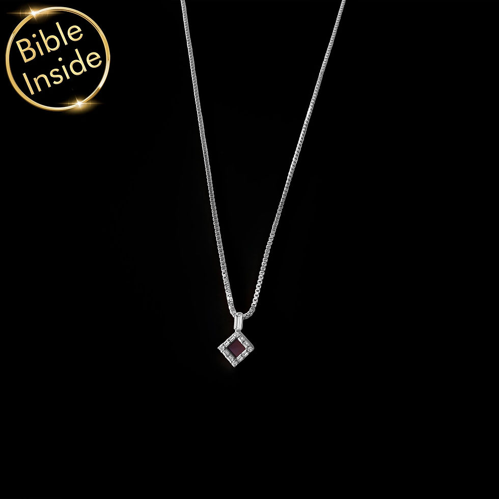 Thumbnail: Mini Holy Bible Necklace - Princess Design