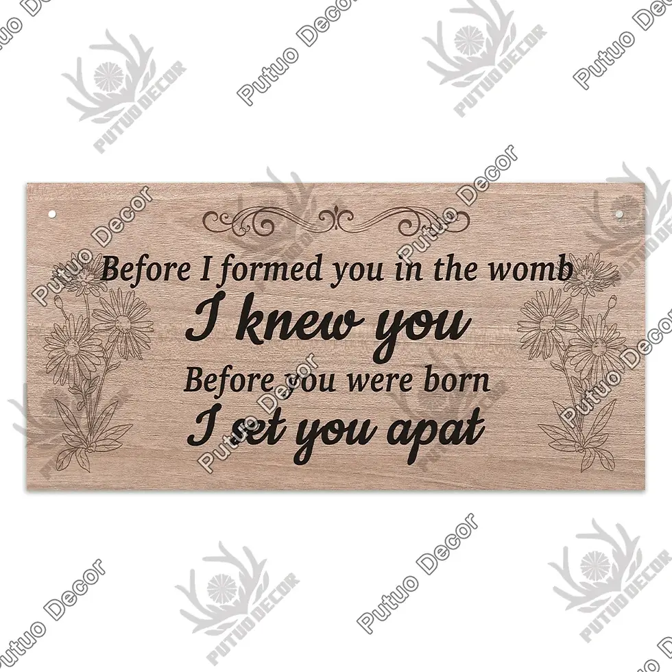 Thumbnail: Putuo Decor Home Jesus Wood Signs Retro Wooden Plaque Vintage