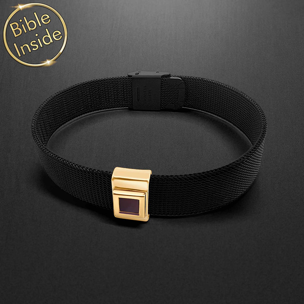 Thumbnail: Christian Bracelet With Nano Bible - Vine 4 Design
