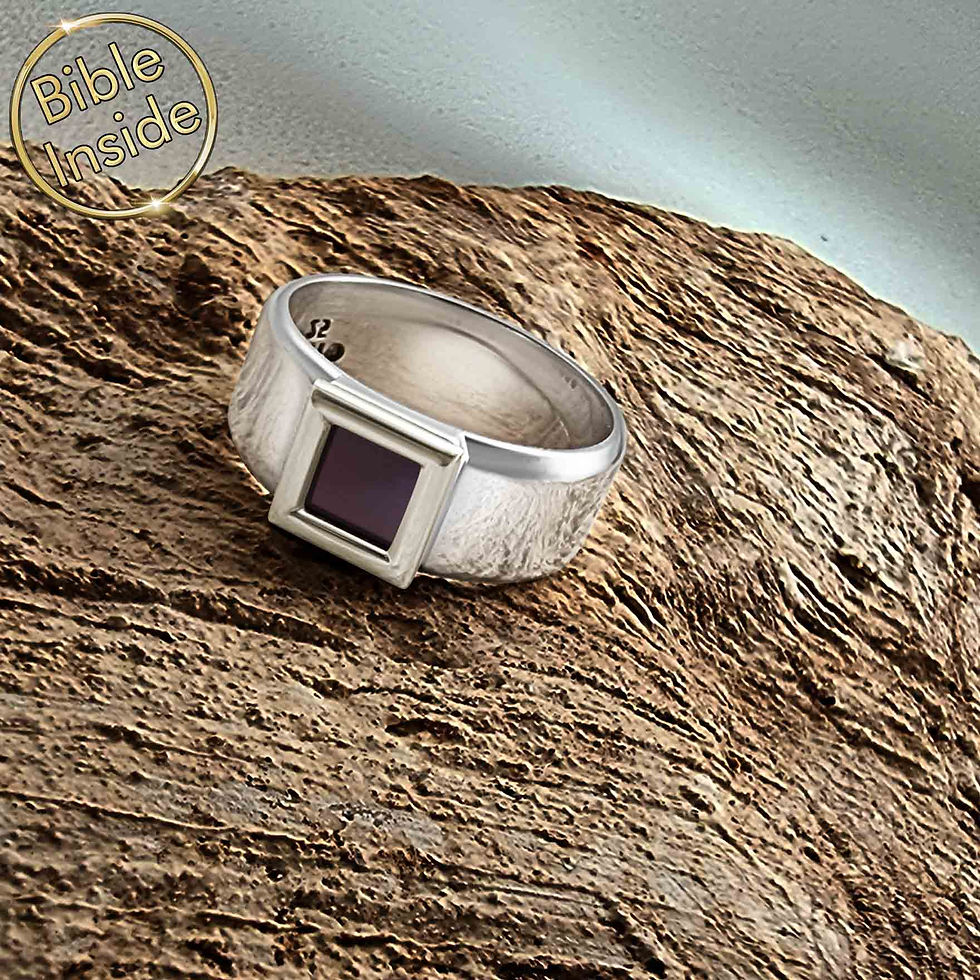 Thumbnail: Christian Ring With Nano Bible - Heracles Design