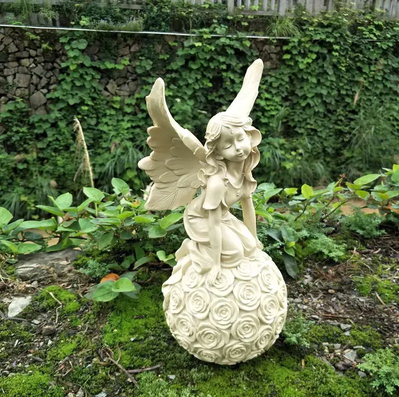 Thumbnail: Creative Cupid Flower Resin Angel Candlestick