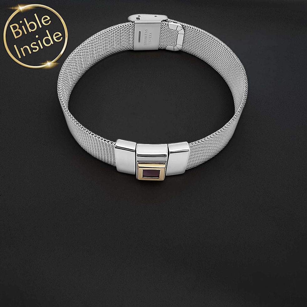 Thumbnail: Christian Bracelet for Men With the Entire Bible - Andrew3 Design