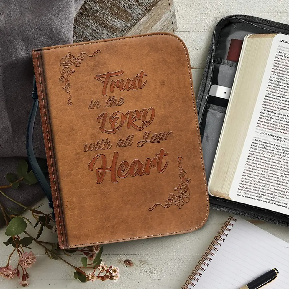 Thumbnail: Bible Bag for Women Trust in the Lord With Your All Your Heart