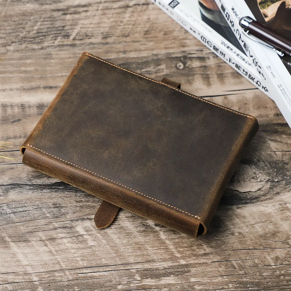 Thumbnail: Vintage Crazy Horse Genuine Leather Bible Cover