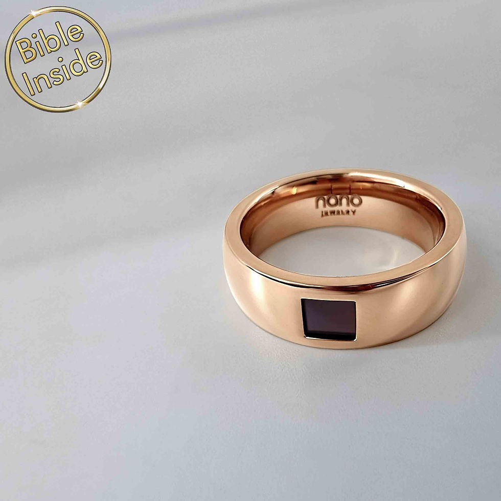 Thumbnail: Religious Ring - Modern Design With Nano Bible - America Design