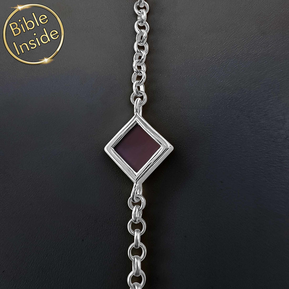 Thumbnail: Religious Bracelet With Nano Bible - May Design