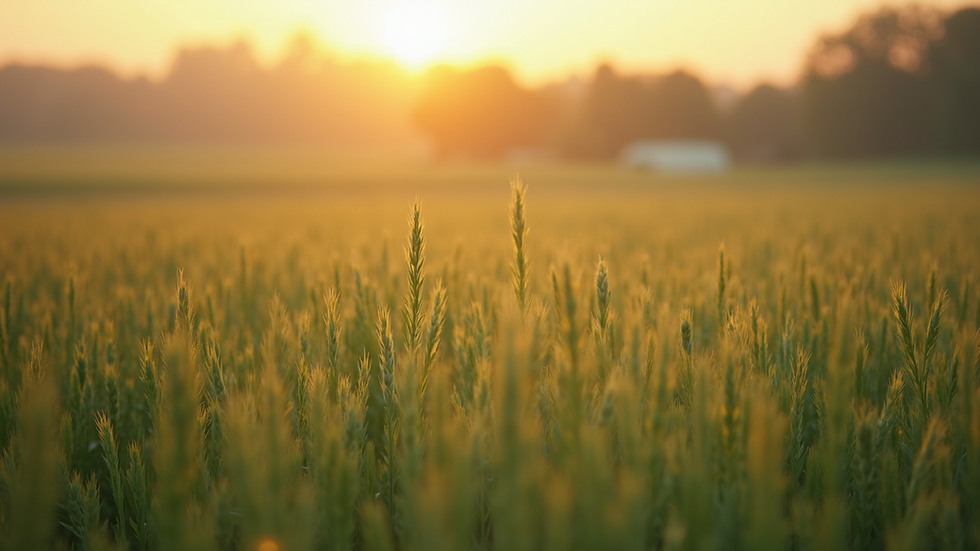 Close-up view of a tranquil rural landscape