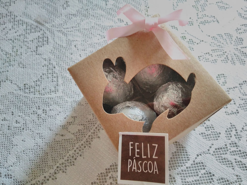 Miniatura: Caixa Coelho - 4 ovos de Páscoa