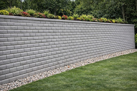 grand muret soutènement blocs béton Gatineau