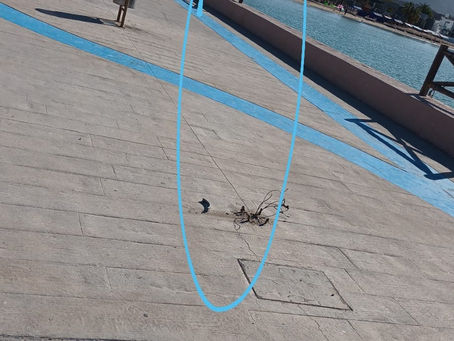 Se roban luminaria de la escollera de Miramar