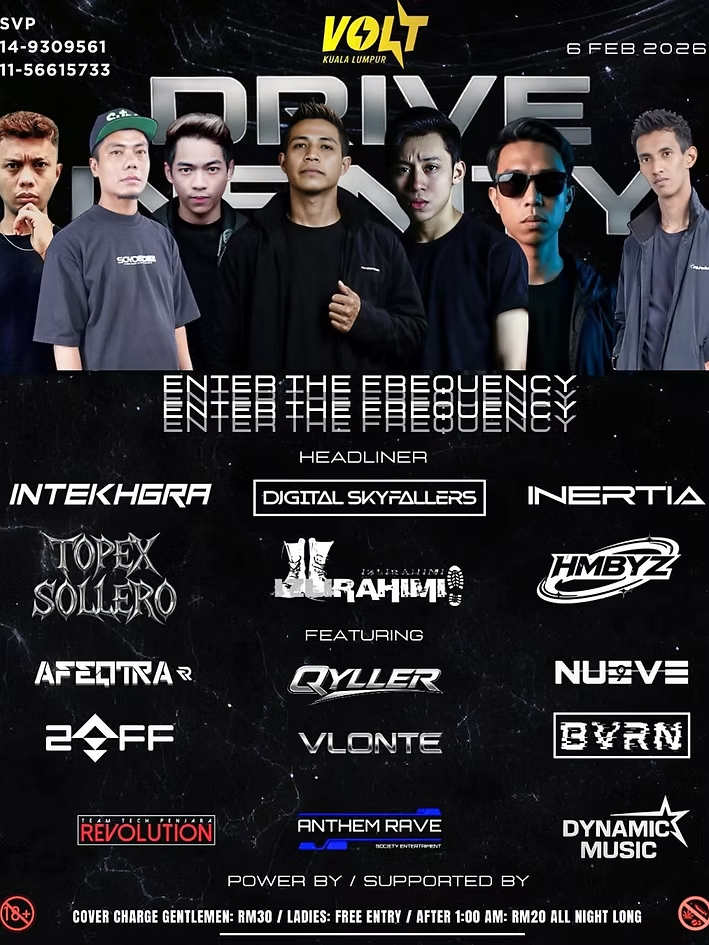 Volt techno club at trec kl rave event poster