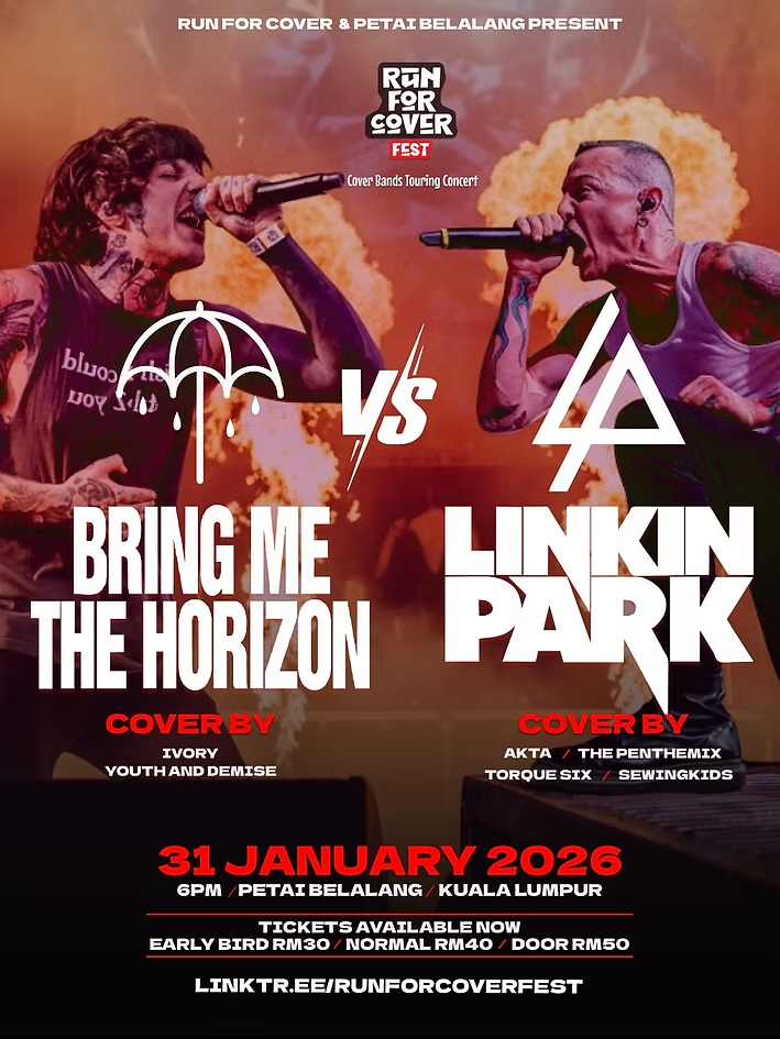 Rock cover band poster for rock cover battle on 31st january