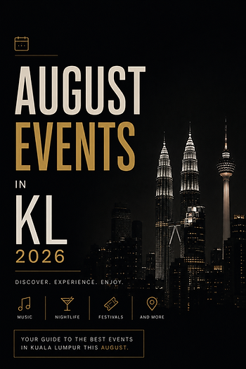 ai generated photo of kl with title Top august events around kl