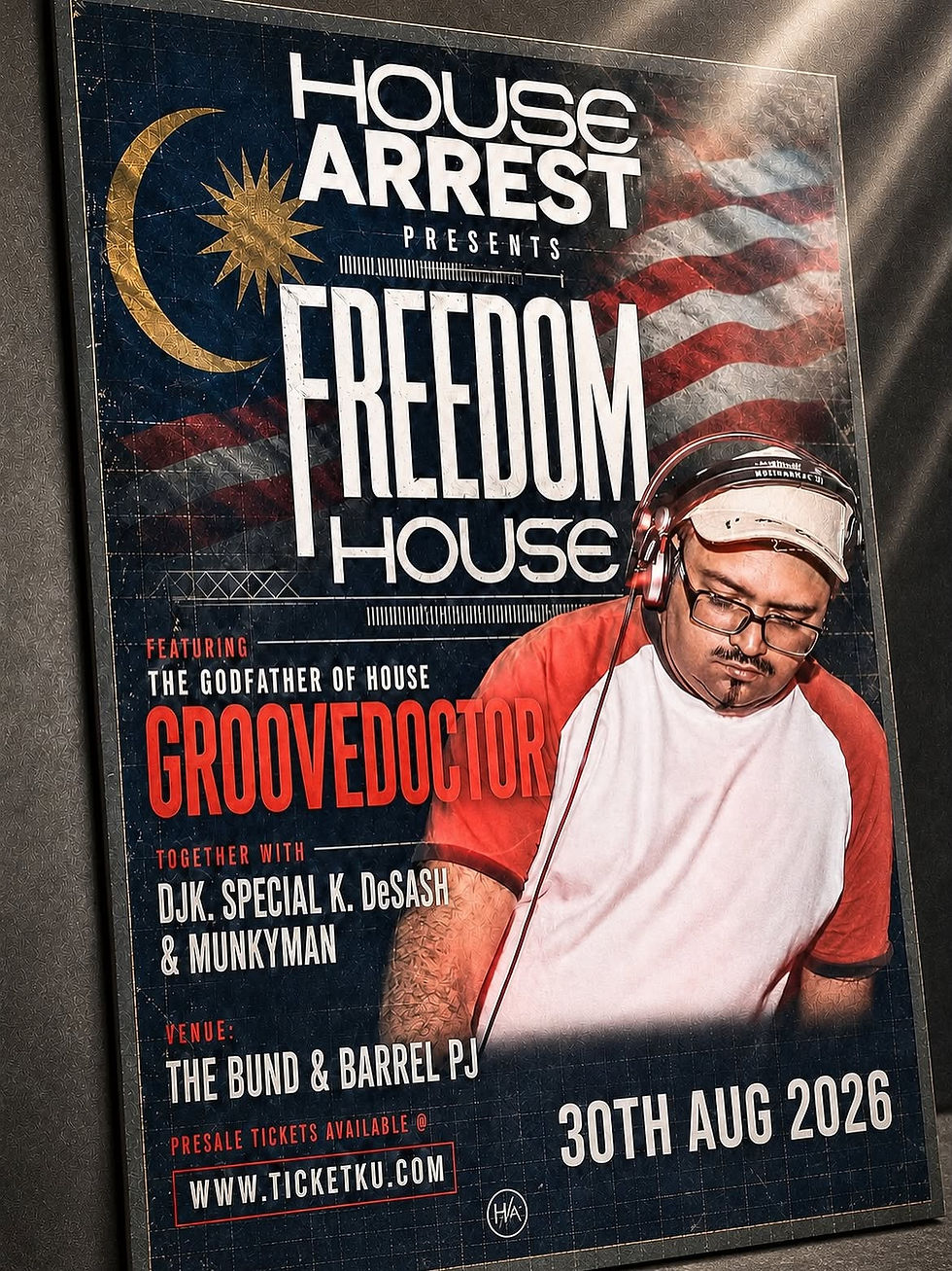 house only music at bund and barrel pj with house arrest, freedom house meredeka special celebration
