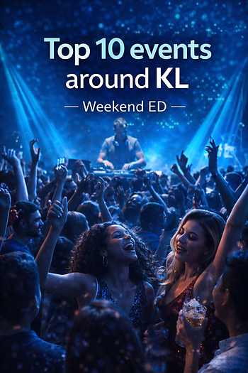 Ai generated photo of club with dj behind the dance floor. title: Top 10 events around kl Weekend ED