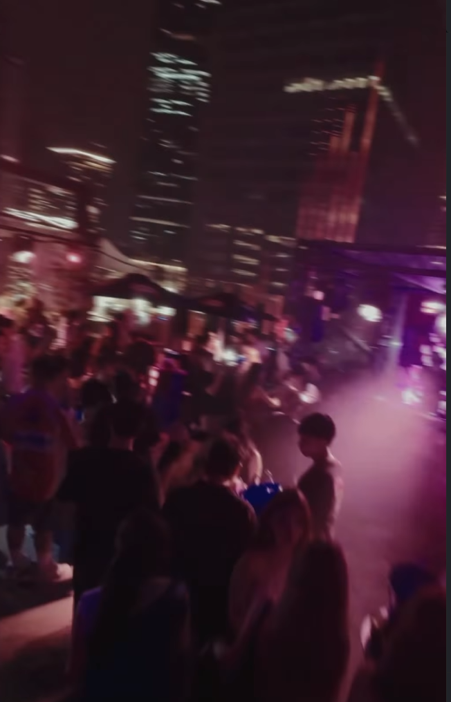 basement club club video screenshot of rooftop location