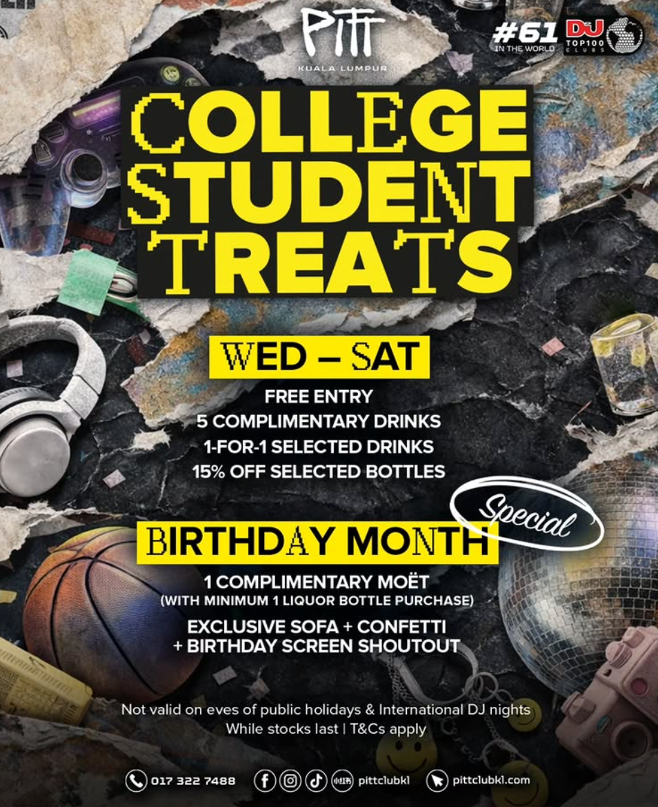 pitt club students and bd month promo poster