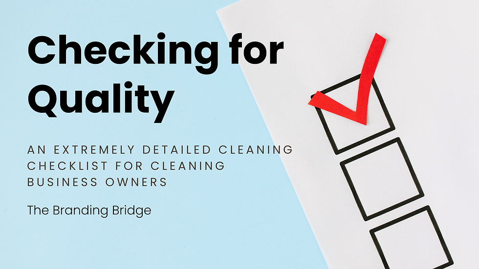 Detailed cleaning checklist, terms, conditions, and clauses for cleaning business owners