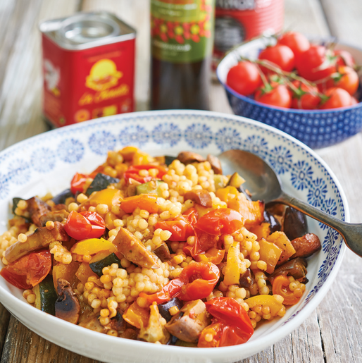 MEDITERRANEAN VEGETABLES WITH GIANT COUSCOUS