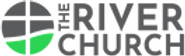 The logo for The River Church Glastonbury, an image of a cross over a riverbank.