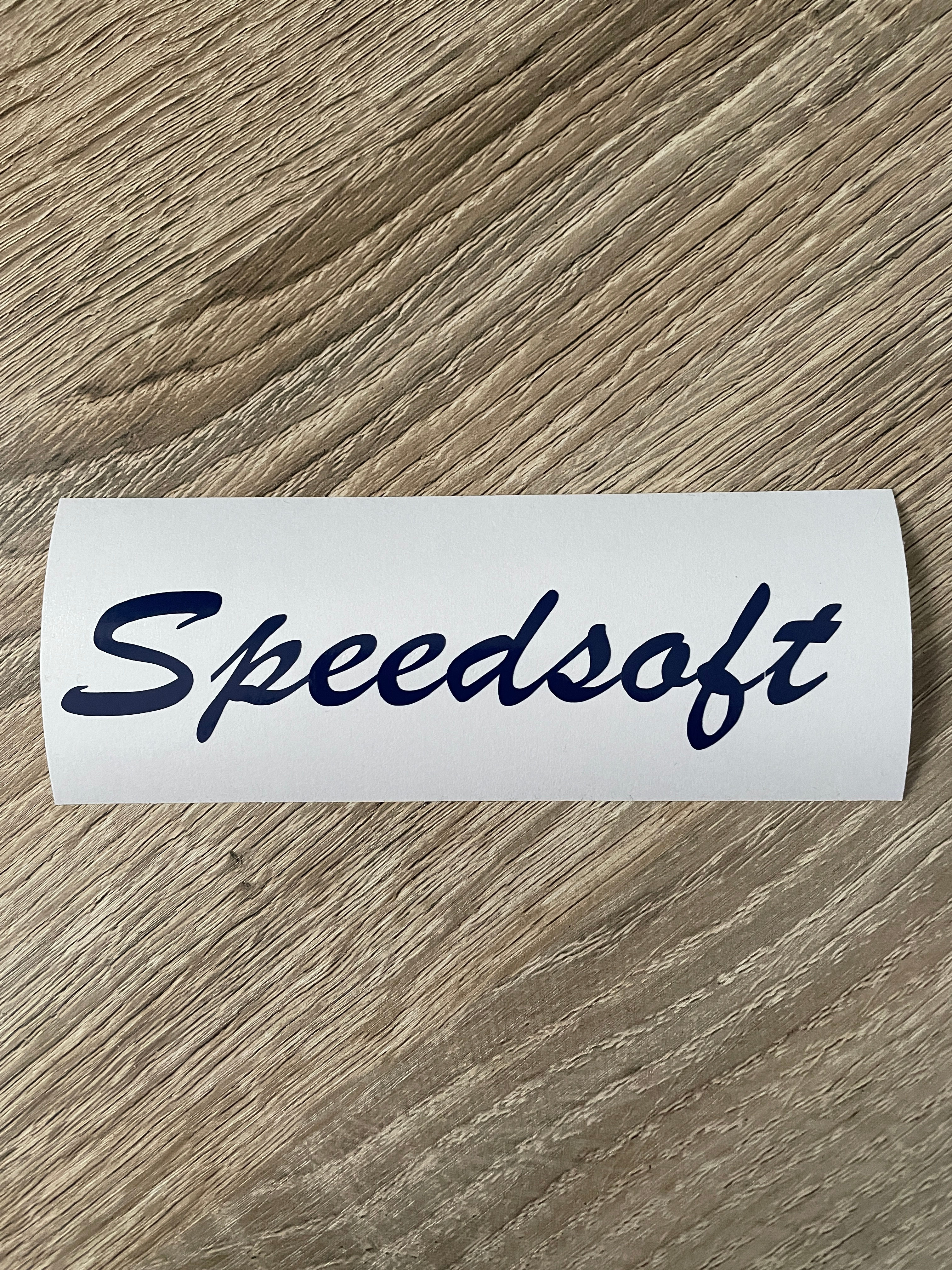 Aufkleber "Speedsoft"