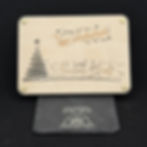 Frohes Fest, Geschenkkarte aus Holz