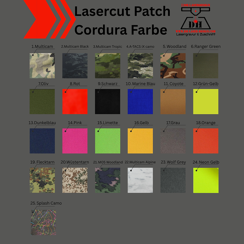 Miniaturbild: Namensband / Callsign Lasercut Patch Cordura®