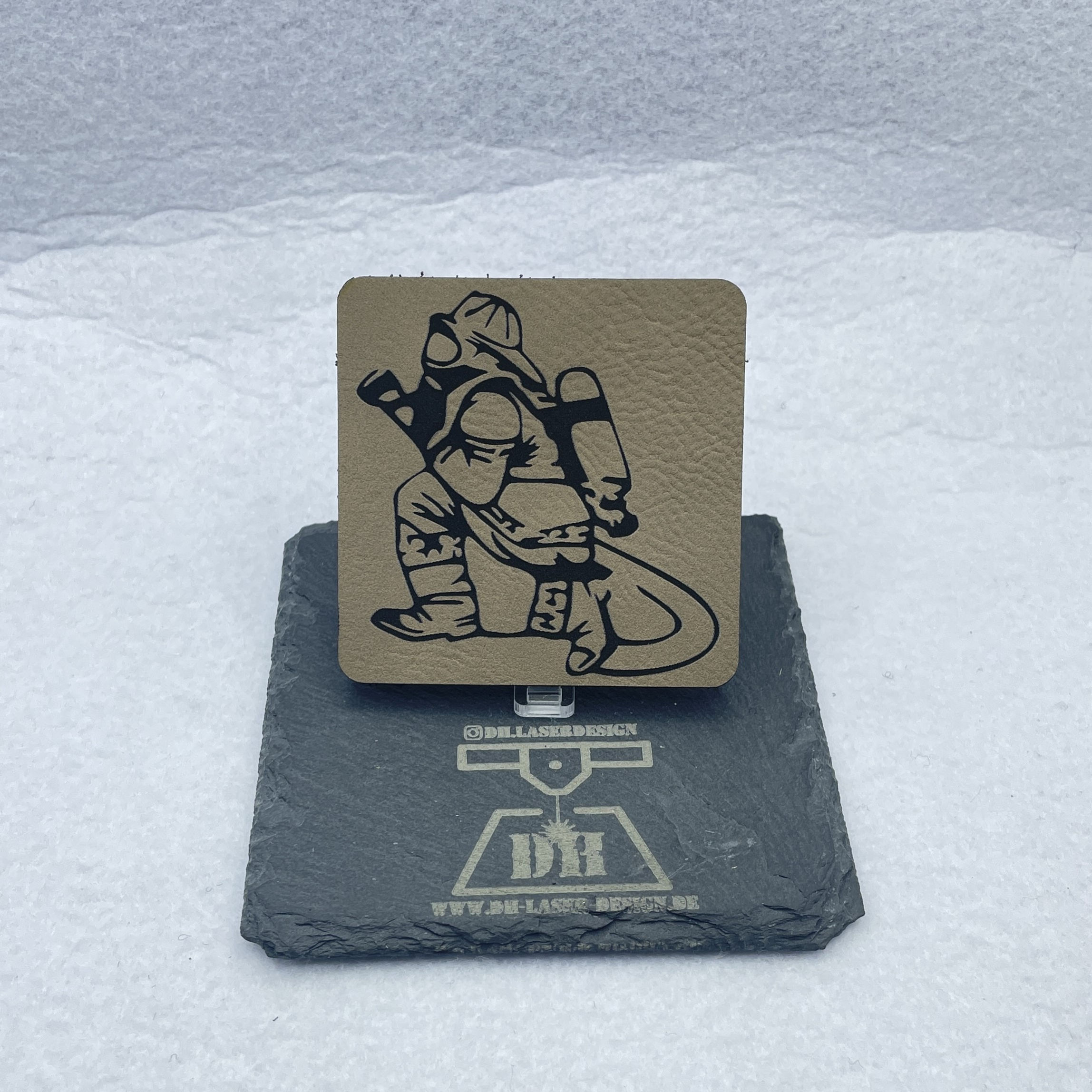 AGT Träger Patch Kunstleder Lasercut Patch