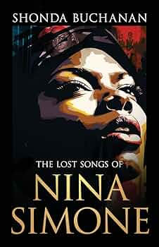 Book cover with a digitally illustrated close-up of the singer Nina Simone.