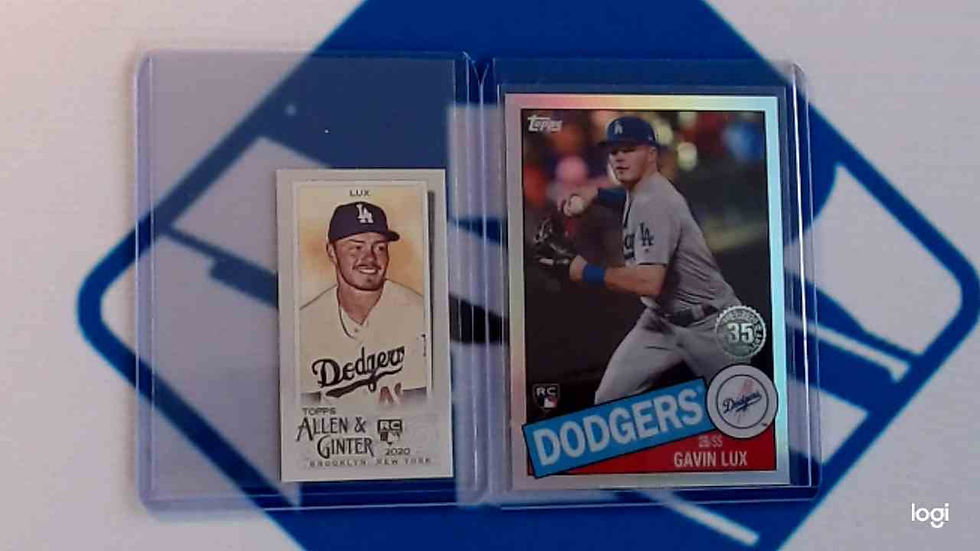 Thumbnail: 2020 Gavin Lux Rookie Cards - Lot of 2 - Allen & Ginter Mini and Topps 85 Chrome