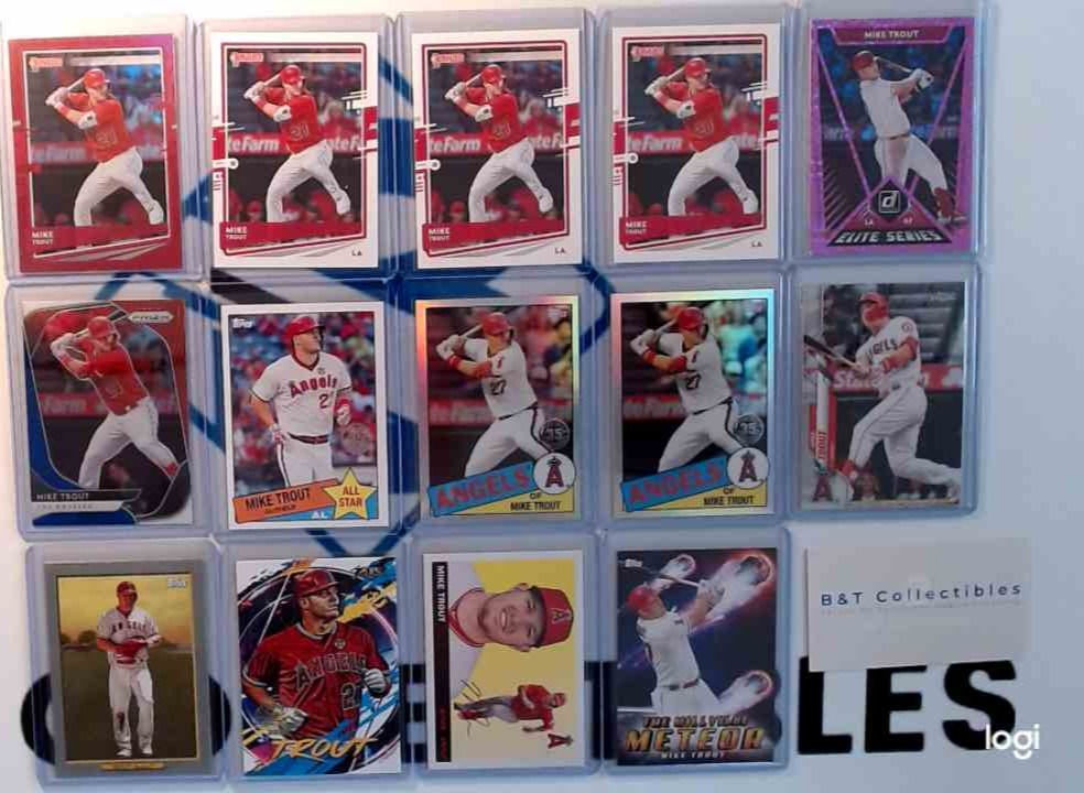 Mike Trout Lot of 14 2020 Cards - Great / Rare Trout Cards - Invest Now