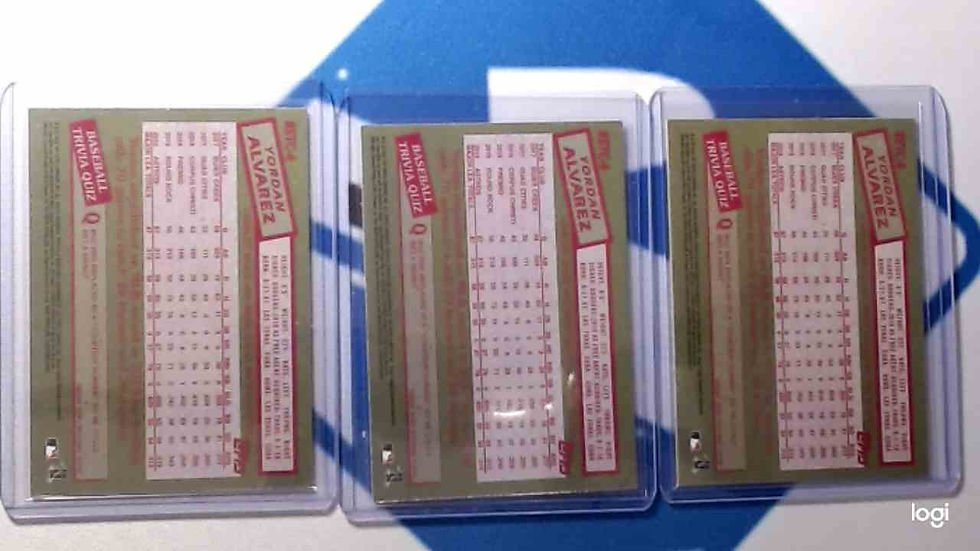 Thumbnail: 2020 Topps Chrome Yordan Alvarez RC Houston Astros Rookie #4 85TC-4 (Lot of 3)