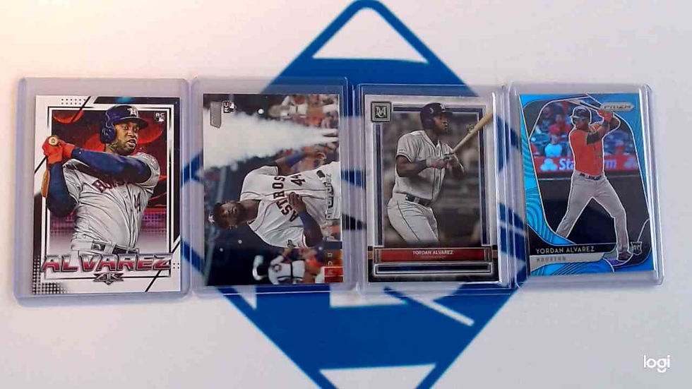 Thumbnail: 2020 Yordan Alvarez Lot of 4 Rookie Cards - Museum, Fire, Prizm and Stadium Club