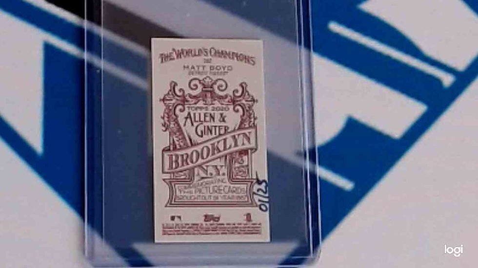 Thumbnail: 2020 Topps Allen & Ginter Mini Brooklyn Red Back Matt Boyd 01/25