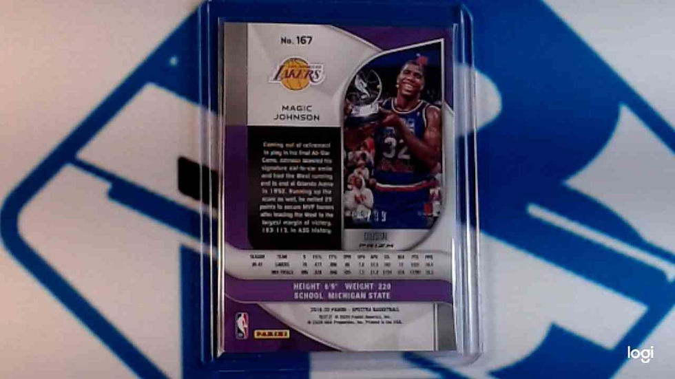 Thumbnail: 2019-20 Spectra MAGIC JOHNSON ALL-STAR CELESTIAL PRIZM #167 /99 Lakers