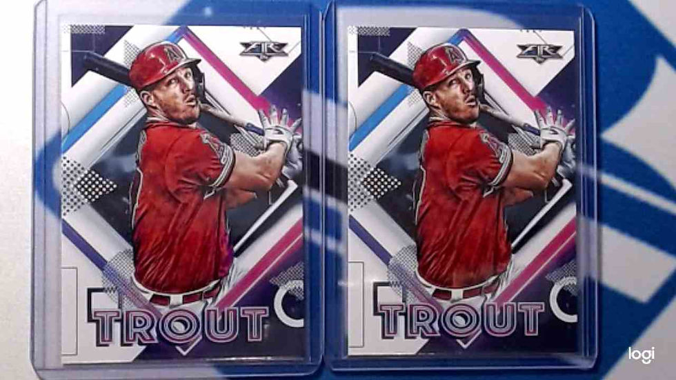 Thumbnail: 2020 Topps Fire Mike Trout Card #197 Angels (Lot of 2)