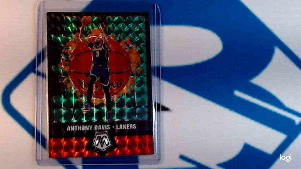 Thumbnail: ANTHONY DAVIS 2019-20 PANINI MOSAIC JAM MASTERS GREEN MOSAIC PARALLEL SP LAKERS