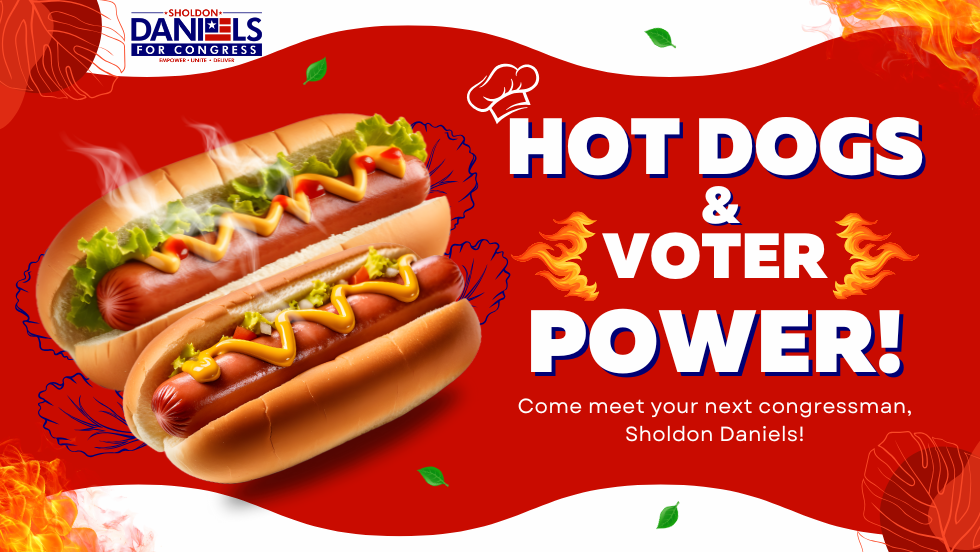 🔥 Hot Dogs & Voter Power: Meet Sholdon Daniels at Campbell Park!
