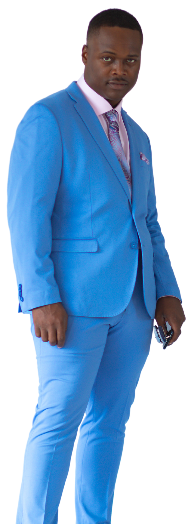 Sholdon wearing blue suit