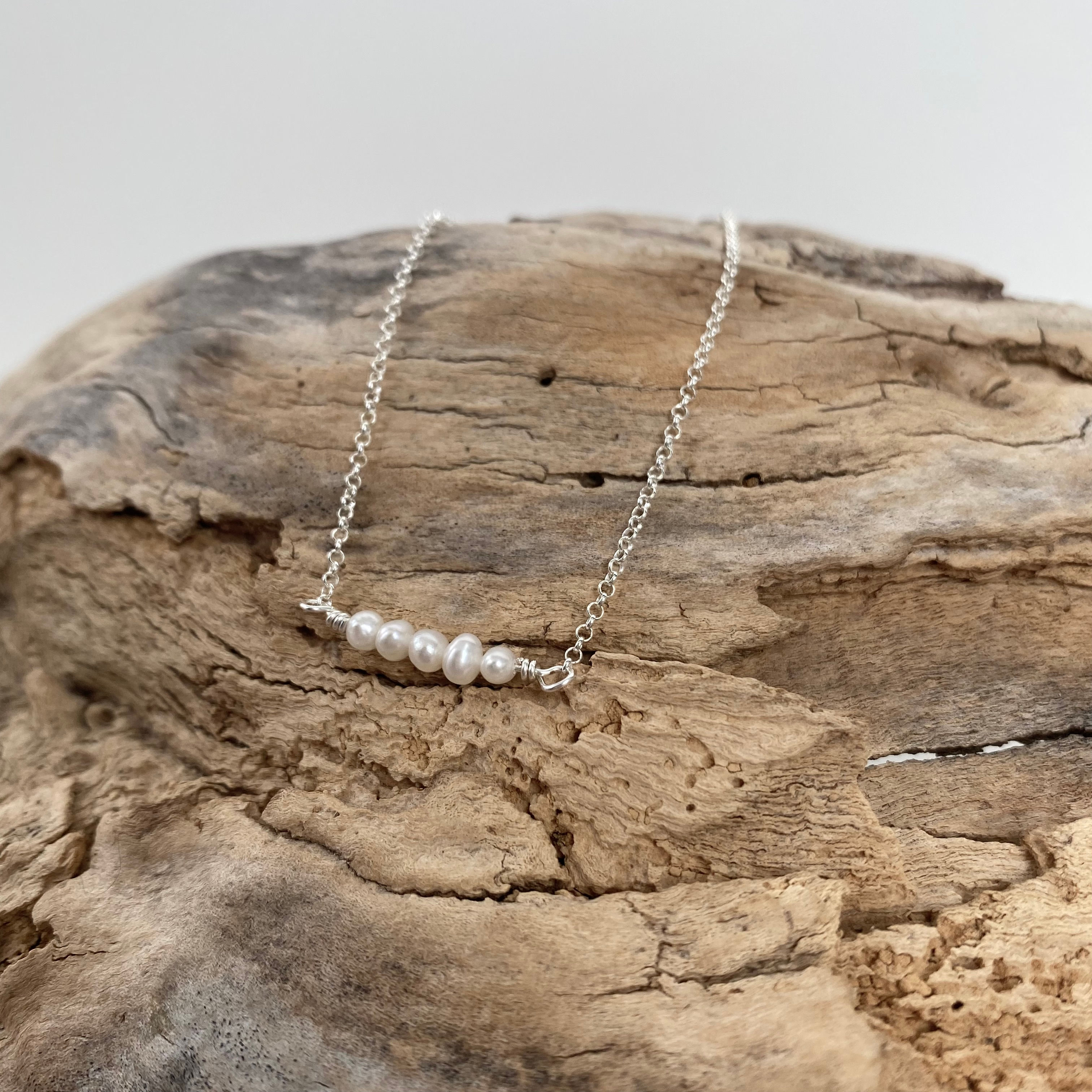 Tiny Pearl Inset Necklace