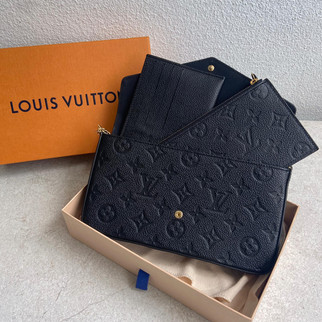 Louis Vuitton 經典爆款黑色皮革三合一Woc 👈🏻小包但容量夠❣️一包輕鬆出門⚡️現貨在台不用等