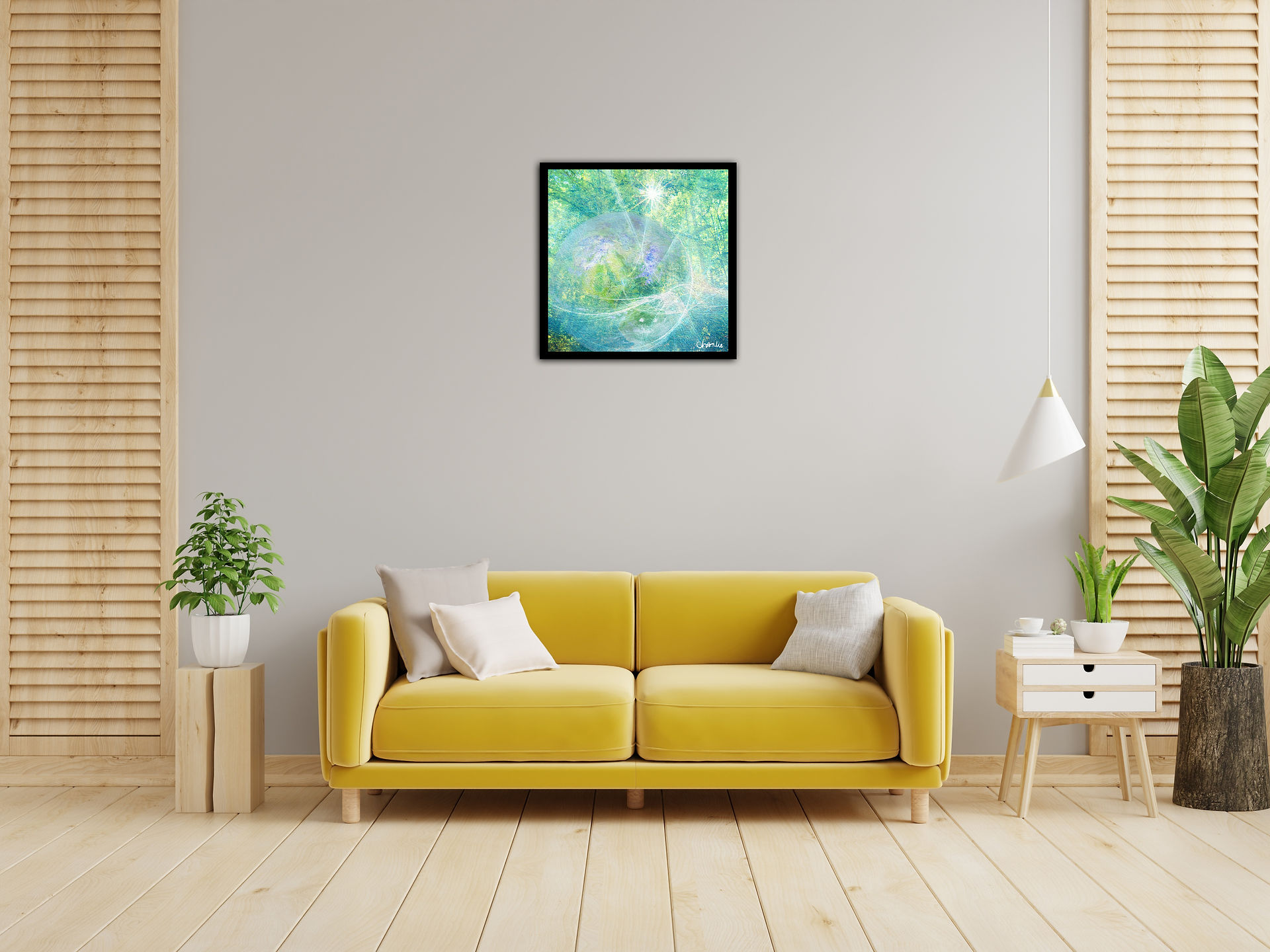 Hope Springs - Original Contemporary Digital Fine Art by Charlie Wall Mounted