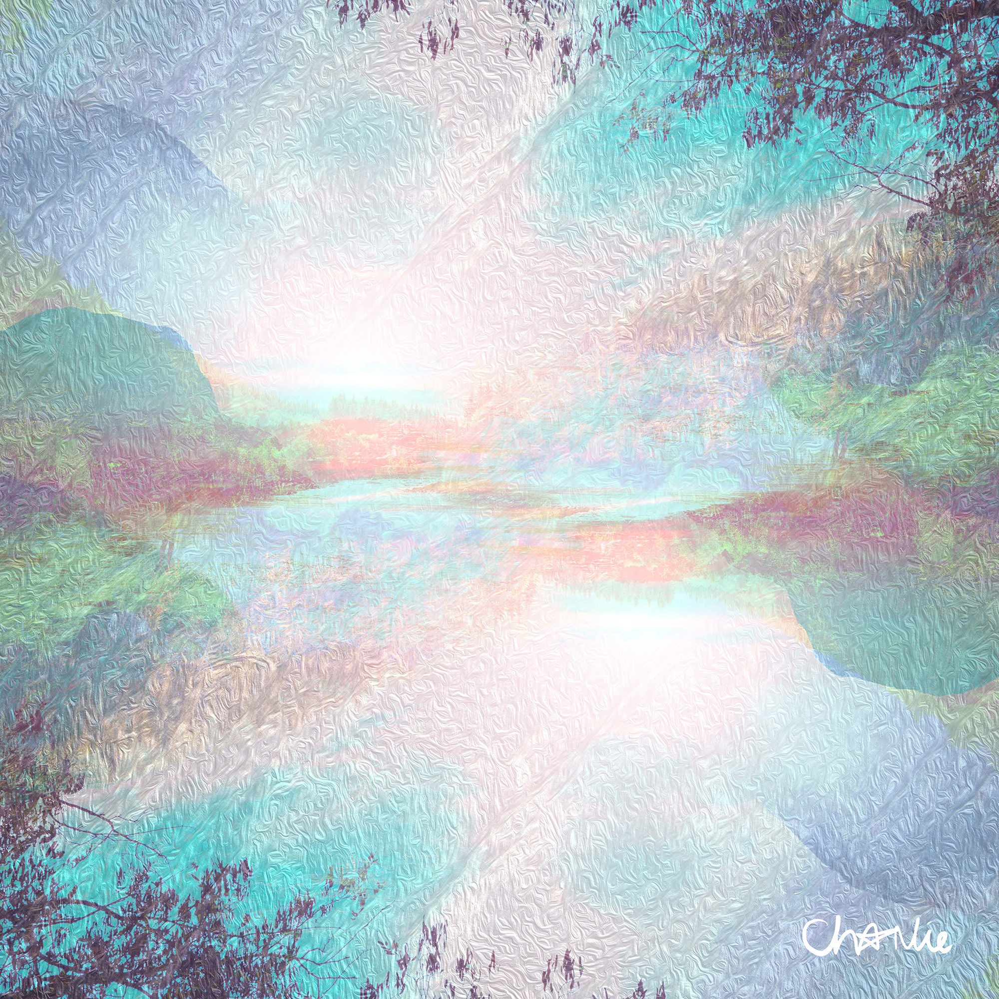 Spring Memories – framed original digital fine art by Charlie, contemporary digital fine art inspired by Spring Equinox