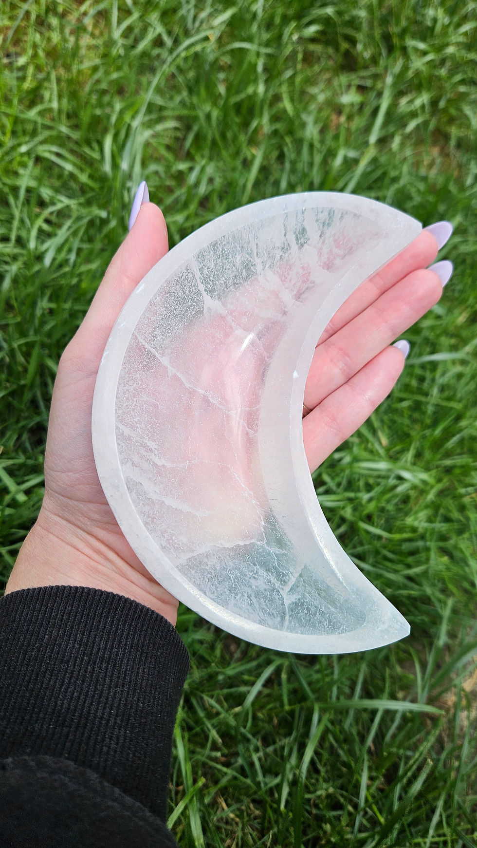 Selenite Moon Bowl