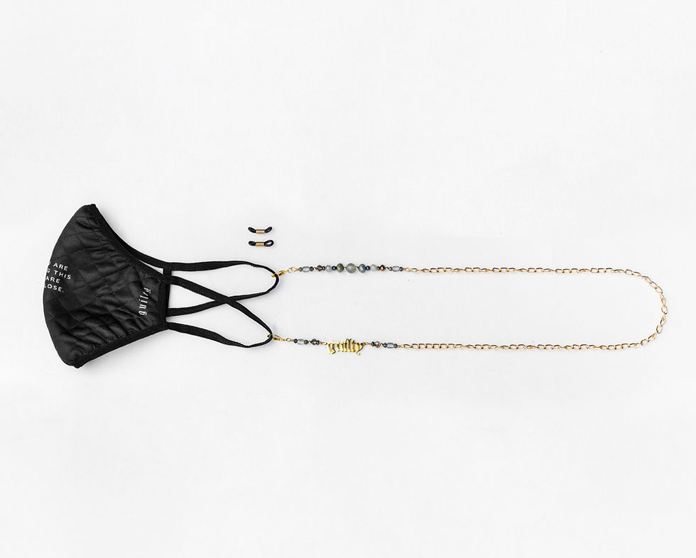 Thumbnail: Gold and Blue Sunglass / Mask Chain