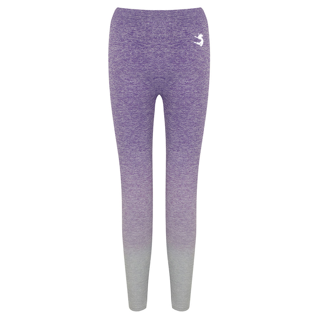 Purple/Grey Ombré Marl Seamless Leggings