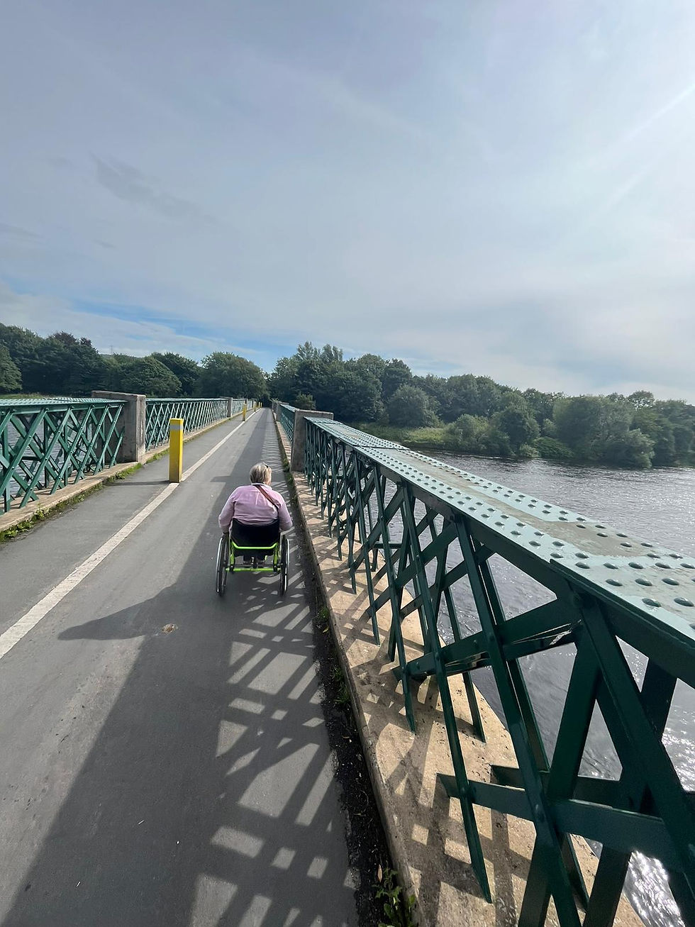 Debbie North is on the bridge which crosses over the River Lune, in Lancashire.