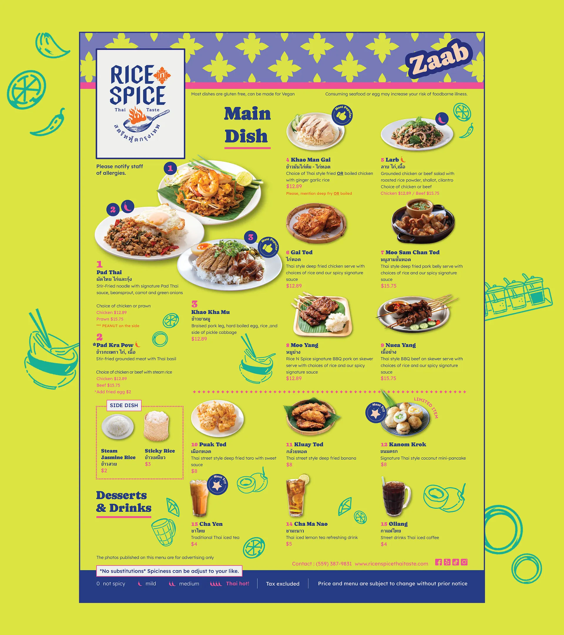 Thai 2024 taste menu